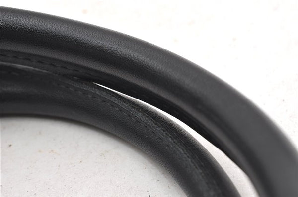 Authentic GUCCI Vintage Micro GG PVC Leather Hand Bag Purse Navy Blue 1022G