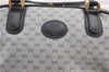 Authentic GUCCI Vintage Micro GG PVC Leather Hand Bag Purse Navy Blue 1022G
