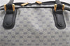 Authentic GUCCI Vintage Micro GG PVC Leather Hand Bag Purse Navy Blue 1022G