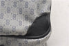 Authentic GUCCI Vintage Micro GG PVC Leather Hand Bag Purse Navy Blue 1022G