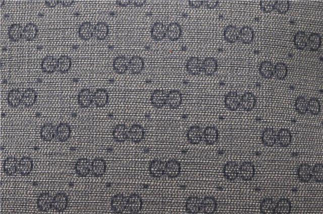 Authentic GUCCI Vintage Micro GG PVC Leather Hand Bag Purse Navy Blue 1022G