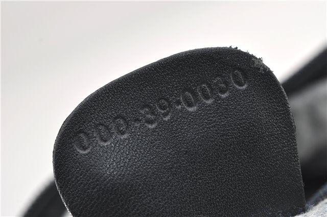 Authentic GUCCI Vintage Micro GG PVC Leather Hand Bag Purse Navy Blue 1022G