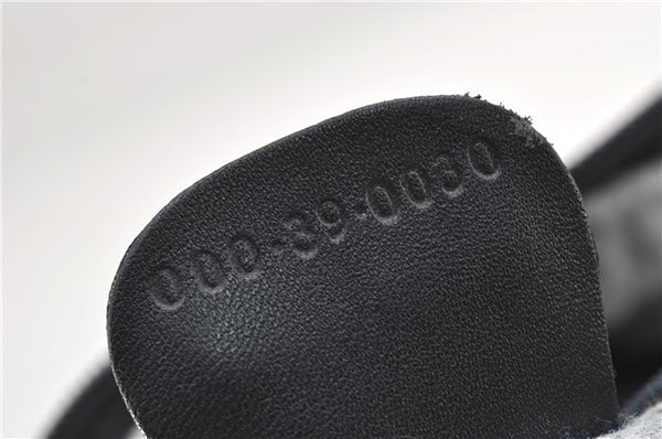 Authentic GUCCI Vintage Micro GG PVC Leather Hand Bag Purse Navy Blue 1022G