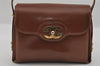 Authentic GUCCI Vintage Shoulder Hand Bag Purse Leather Brown 1022I
