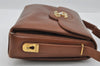 Authentic GUCCI Vintage Shoulder Hand Bag Purse Leather Brown 1022I