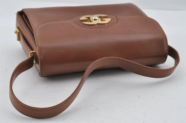 Authentic GUCCI Vintage Shoulder Hand Bag Purse Leather Brown 1022I