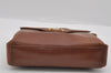 Authentic GUCCI Vintage Shoulder Hand Bag Purse Leather Brown 1022I