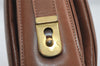 Authentic GUCCI Vintage Shoulder Hand Bag Purse Leather Brown 1022I