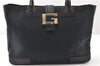 Authentic GUCCI Vintage Shoulder Tote Bag Canvas Leather 0021109 Black 1023G