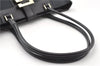 Authentic GUCCI Vintage Shoulder Tote Bag Canvas Leather 0021109 Black 1023G