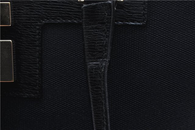 Authentic GUCCI Vintage Shoulder Tote Bag Canvas Leather 0021109 Black 1023G