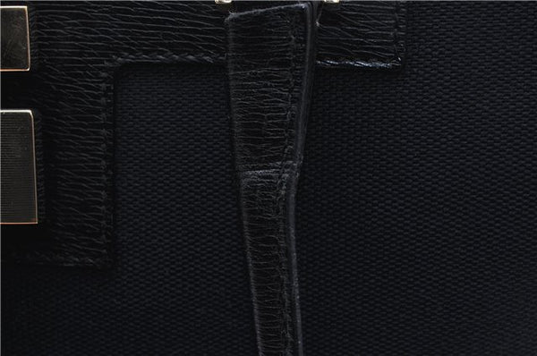 Authentic GUCCI Vintage Shoulder Tote Bag Canvas Leather 0021109 Black 1023G