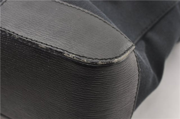 Authentic GUCCI Vintage Shoulder Tote Bag Canvas Leather 0021109 Black 1023G