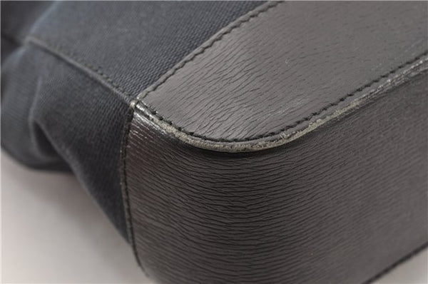 Authentic GUCCI Vintage Shoulder Tote Bag Canvas Leather 0021109 Black 1023G