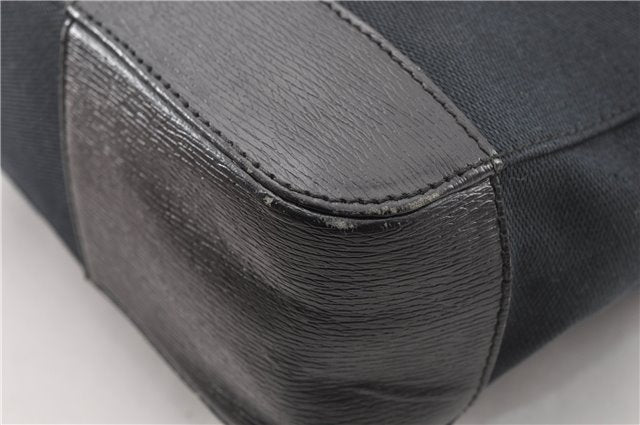 Authentic GUCCI Vintage Shoulder Tote Bag Canvas Leather 0021109 Black 1023G