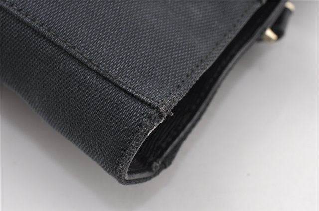 Authentic GUCCI Vintage Shoulder Tote Bag Canvas Leather 0021109 Black 1023G