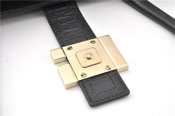 Authentic GUCCI Vintage Shoulder Tote Bag Canvas Leather 0021109 Black 1023G