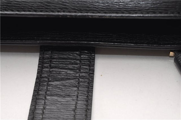 Authentic GUCCI Vintage Shoulder Tote Bag Canvas Leather 0021109 Black 1023G