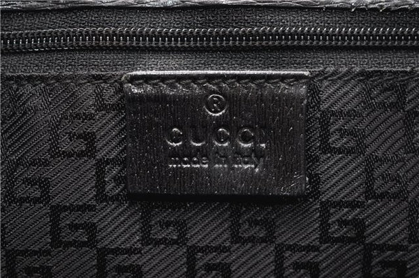 Authentic GUCCI Vintage Shoulder Tote Bag Canvas Leather 0021109 Black 1023G