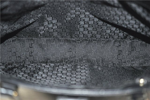 Authentic GUCCI Vintage Shoulder Tote Bag Canvas Leather 0021109 Black 1023G