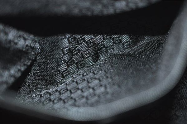 Authentic GUCCI Vintage Shoulder Tote Bag Canvas Leather 0021109 Black 1023G