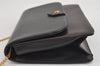 Authentic Christian Dior Chain Shoulder Cross Body Bag Purse Leather Black 1024I