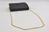 Authentic Christian Dior Chain Shoulder Cross Body Bag Purse Leather Black 1024I