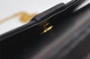 Authentic Christian Dior Chain Shoulder Cross Body Bag Purse Leather Black 1024I