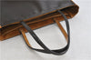 Authentic PRADA Enamel Plastic Shoulder Hand Bag Brown Yellow 1025D