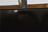 Authentic PRADA Enamel Plastic Shoulder Hand Bag Brown Yellow 1025D