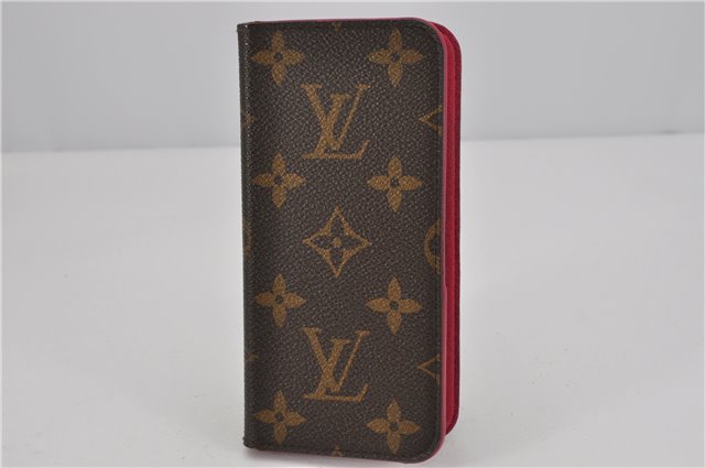 Authentic Louis Vuitton Monogram Folio Iphone 7 8 Case Pink M61906 LV 1025F