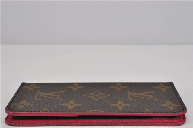 Authentic Louis Vuitton Monogram Folio Iphone 7 8 Case Pink M61906 LV 1025F