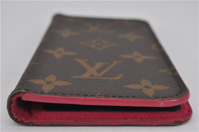 Authentic Louis Vuitton Monogram Folio Iphone 7 8 Case Pink M61906 LV 1025F