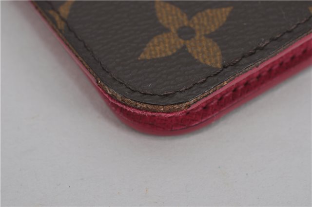 Authentic Louis Vuitton Monogram Folio Iphone 7 8 Case Pink M61906 LV 1025F