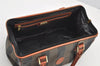 Authentic FENDI Pequin 2Way Hand Bag Purse PVC Leather Brown Black 1025I