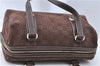 Authentic GUCCI Shoulder Hand Bag Purse GG Suede Leather 152457 Brown 1026C