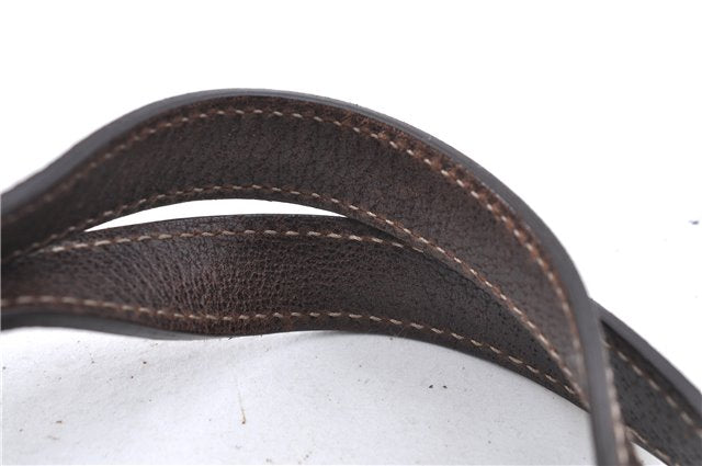 Authentic GUCCI Shoulder Hand Bag Purse GG Suede Leather 152457 Brown 1026C