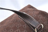 Authentic GUCCI Shoulder Hand Bag Purse GG Suede Leather 152457 Brown 1026C