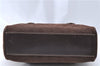 Authentic GUCCI Shoulder Hand Bag Purse GG Suede Leather 152457 Brown 1026C