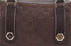 Authentic GUCCI Shoulder Hand Bag Purse GG Suede Leather 152457 Brown 1026C