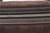 Authentic GUCCI Shoulder Hand Bag Purse GG Suede Leather 152457 Brown 1026C