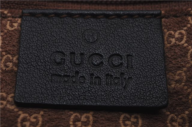 Authentic GUCCI Sherry Line Shoulder Bag GG PVC 0014307 Leather Black 1026D