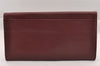 Authentic Cartier Must de Cartier Clutch Hand Bag Leather Bordeaux Red 1026I