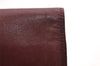 Authentic Cartier Must de Cartier Clutch Hand Bag Leather Bordeaux Red 1026I