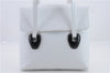 Authentic GUCCI Tote Hand Bag Leather White 1028D