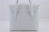 Authentic GUCCI Tote Hand Bag Leather White 1028D