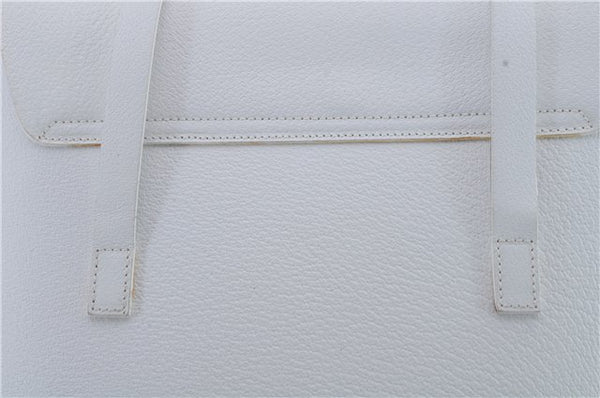 Authentic GUCCI Tote Hand Bag Leather White 1028D