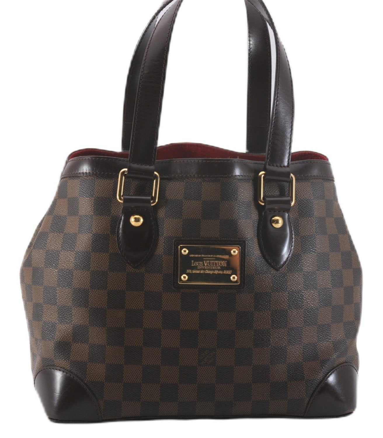 Authentic Louis Vuitton Damier Hampstead PM Shoulder Tote Bag N51205 LV 1029F
