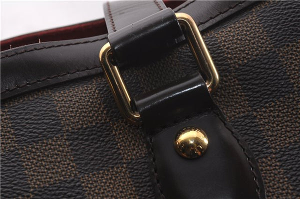 Authentic Louis Vuitton Damier Hampstead PM Shoulder Tote Bag N51205 LV 1029F