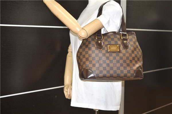 Authentic Louis Vuitton Damier Hampstead PM Shoulder Tote Bag N51205 LV 1029F